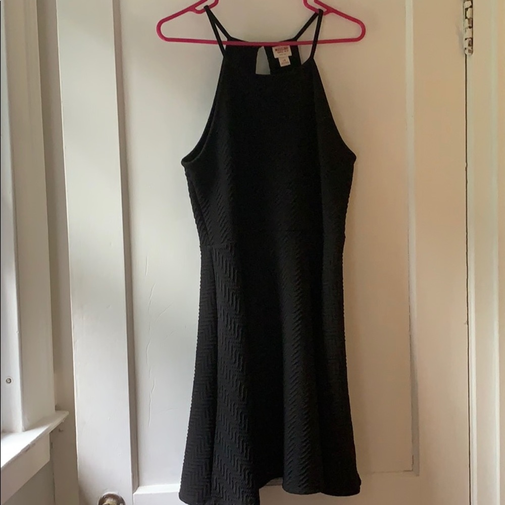 Black A-line short dress